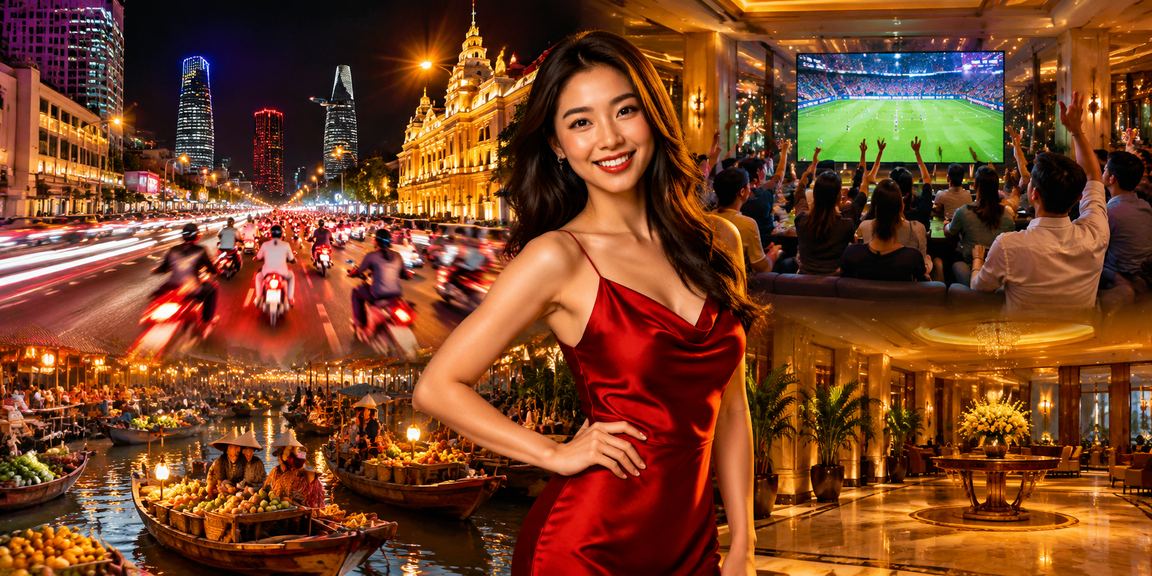 Người dùng tại chợ đêm TP Hồ Chí Minh xem kết quả cá cược bóng đá và kiểm tra giao dịch trên điện thoại